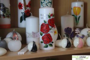 Besuchen Sie mich in meinem Atelier Handverzierte Kerzen aus Luedinghausen 012