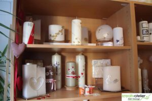 Besuchen Sie mich in meinem Atelier Handverzierte Kerzen aus Luedinghausen 014