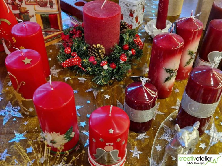 Der wohl größte Weihnachtsmarkt für handverzierte Kerzen in Lüdinghausen im Münsterland Weihnachtsmarkt fuer handgefertigte Weihnachtskerzen in Luedinghausen