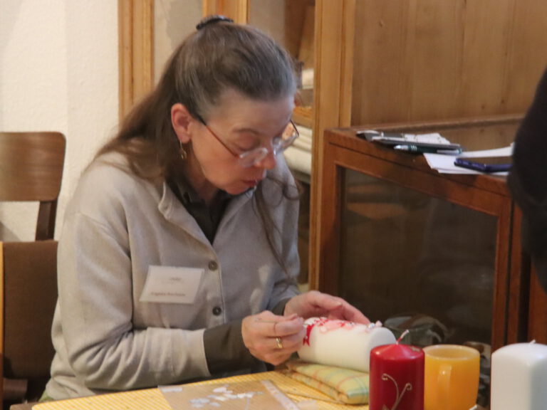 Live Vorführung Kerzenverzierung im Museum Abstküche in Velbert
