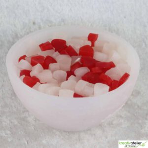 WW3001 622 Interaktive weisse Wachswürfel Kerzenschale mit rot weissen Herzen Mitmachkerze 'Liebesmischung' 05 WW3001 622 Interaktive weisse Wachswürfel Kerzenschale mit rot weissen Herzen Mitmachkerze 'Liebesmischung' 05