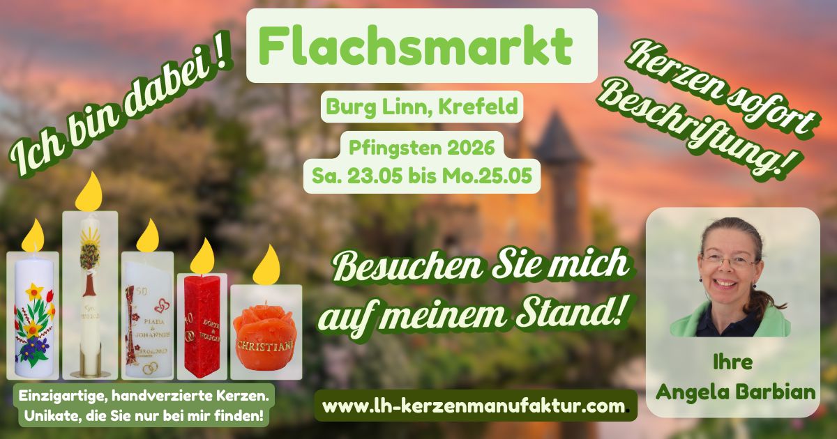 Flachsmarkt auf Burg Linn – Traditionelles Kerzenverzieren in Handarbeit