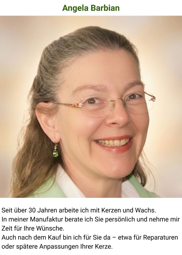 Start_neu Angela Barbian Kerzenkünstlerin und Inhaberin einer Kerzenmanufaktur