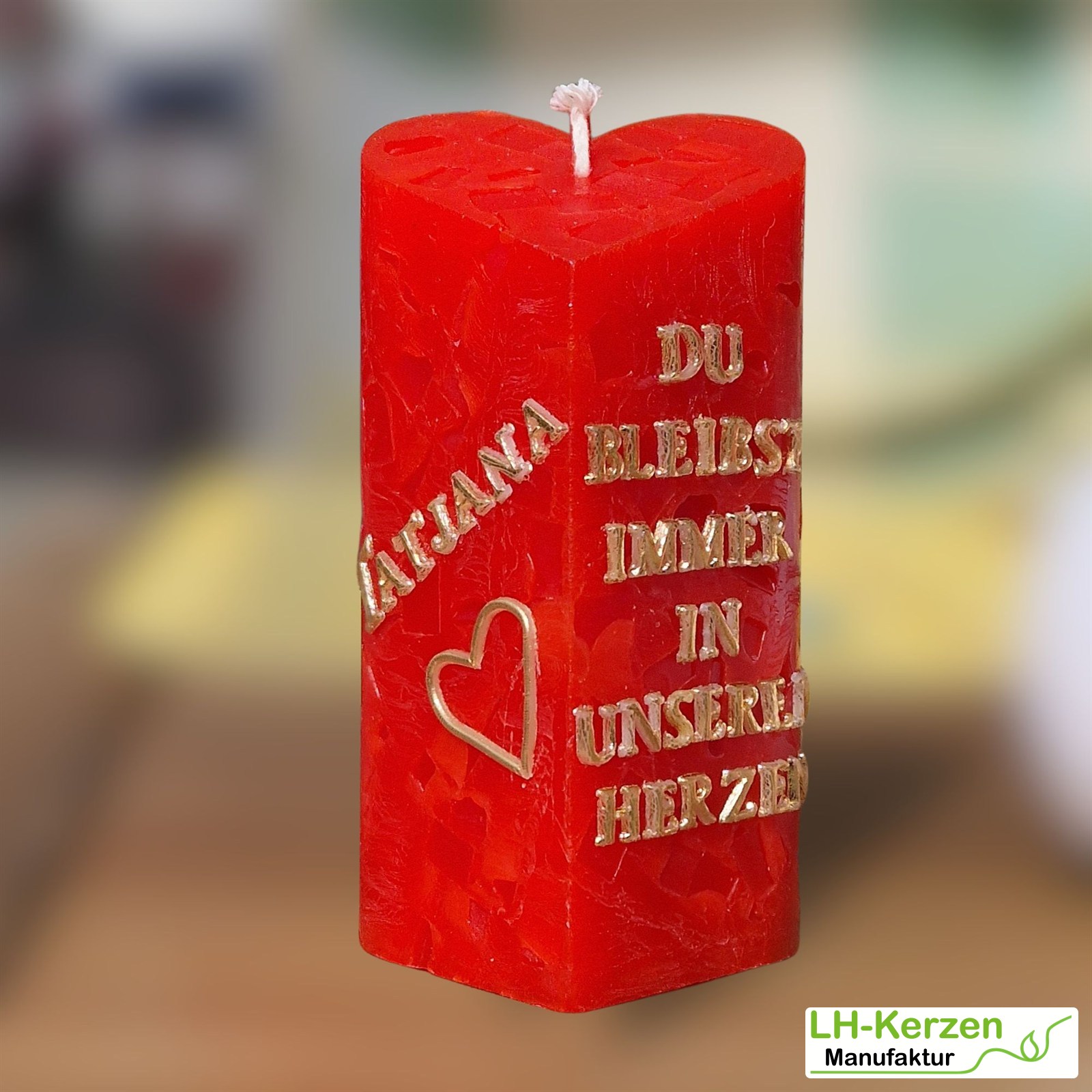 Beschriftete Kerze