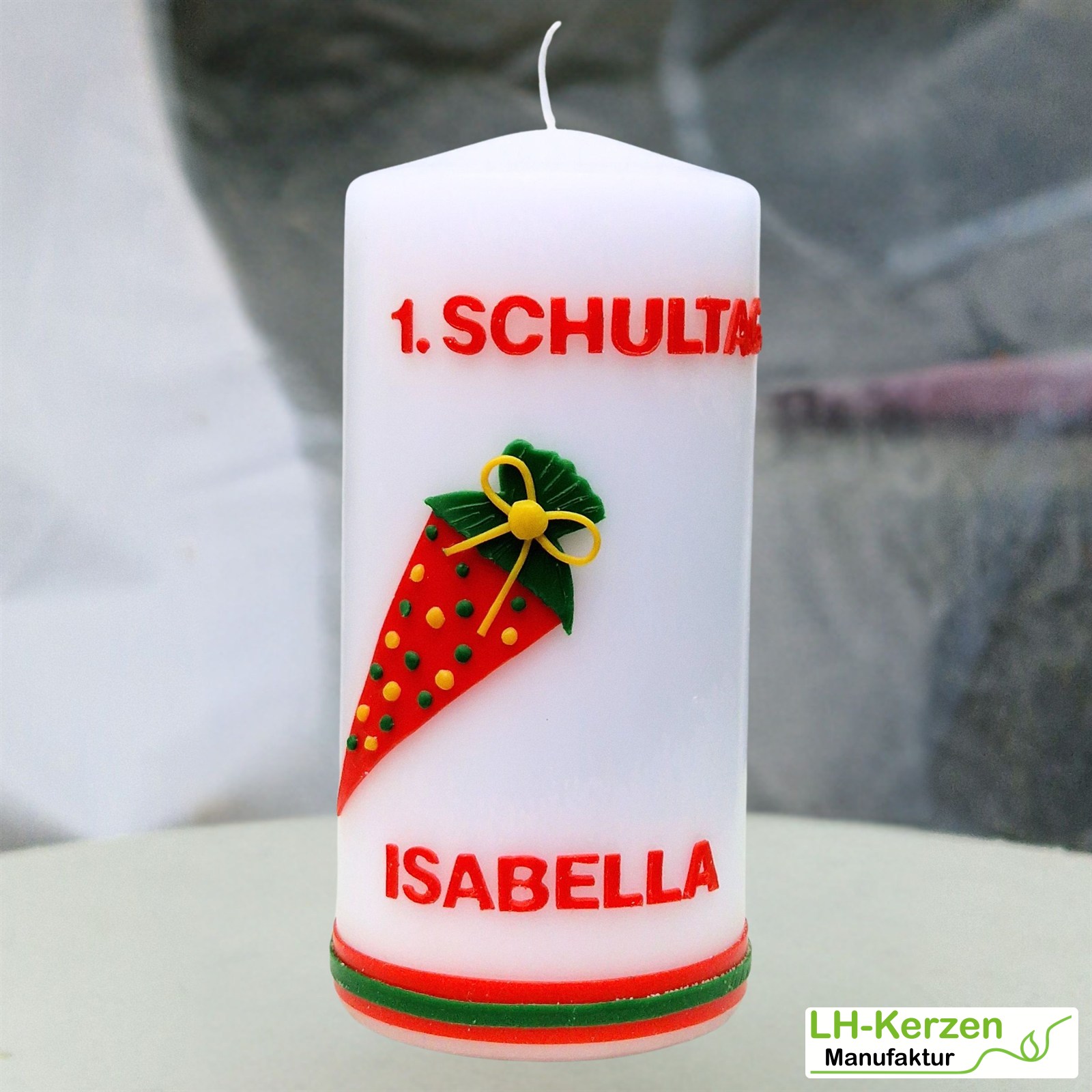 Beschriftete Kerze