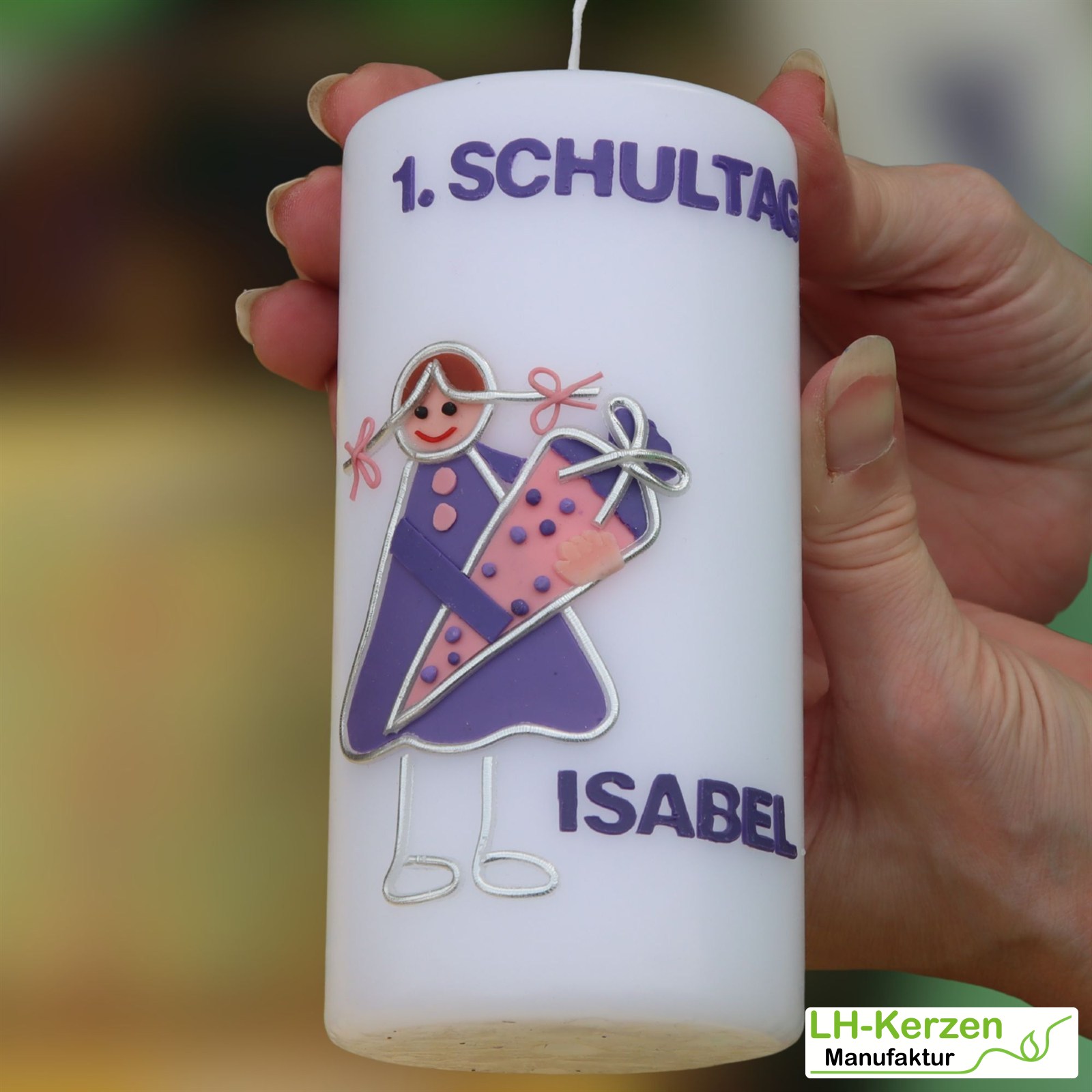 Beschriftete Kerze