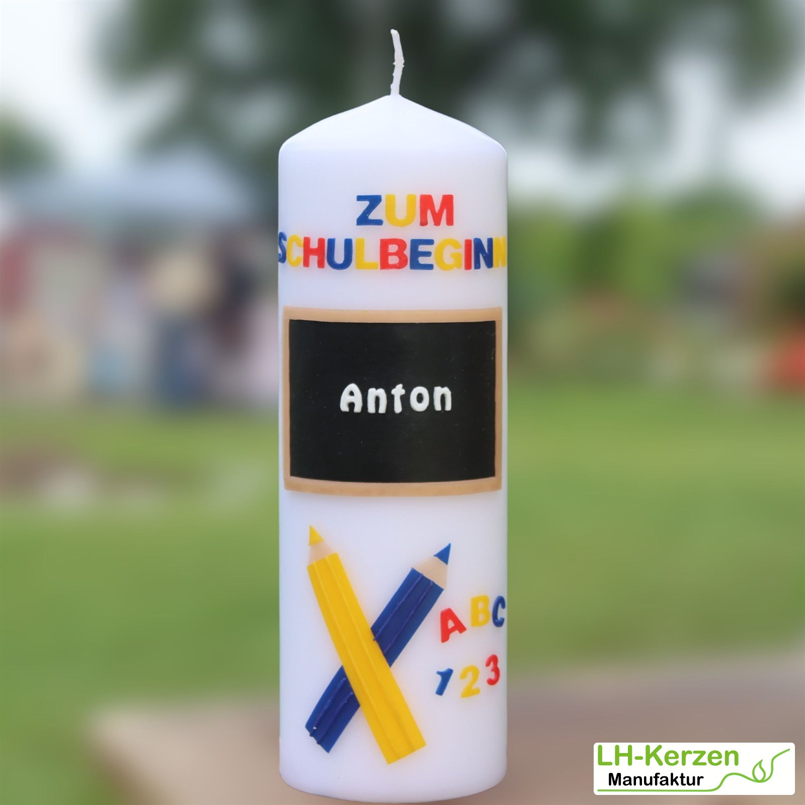 Beschriftete Kerze