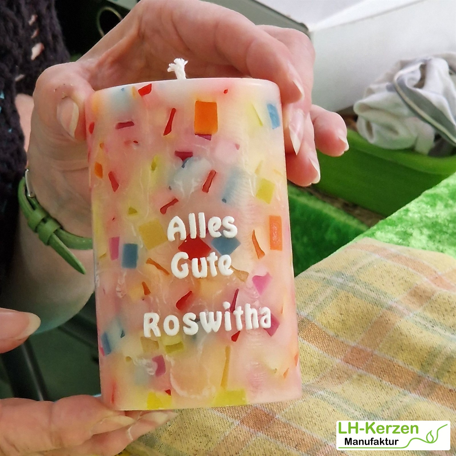 Beschriftete Kerze