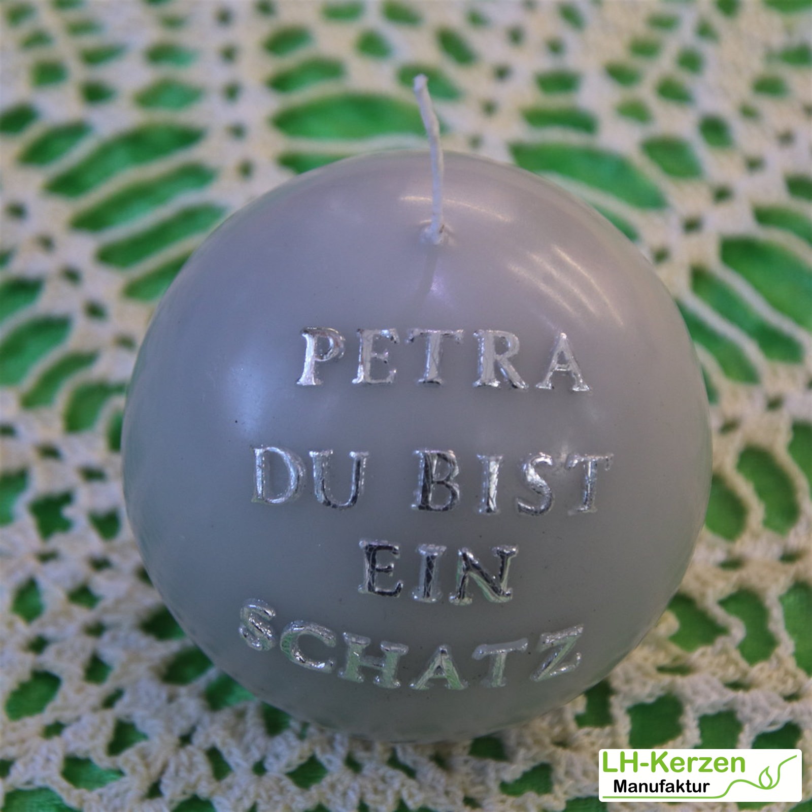 Beschriftete Kerze