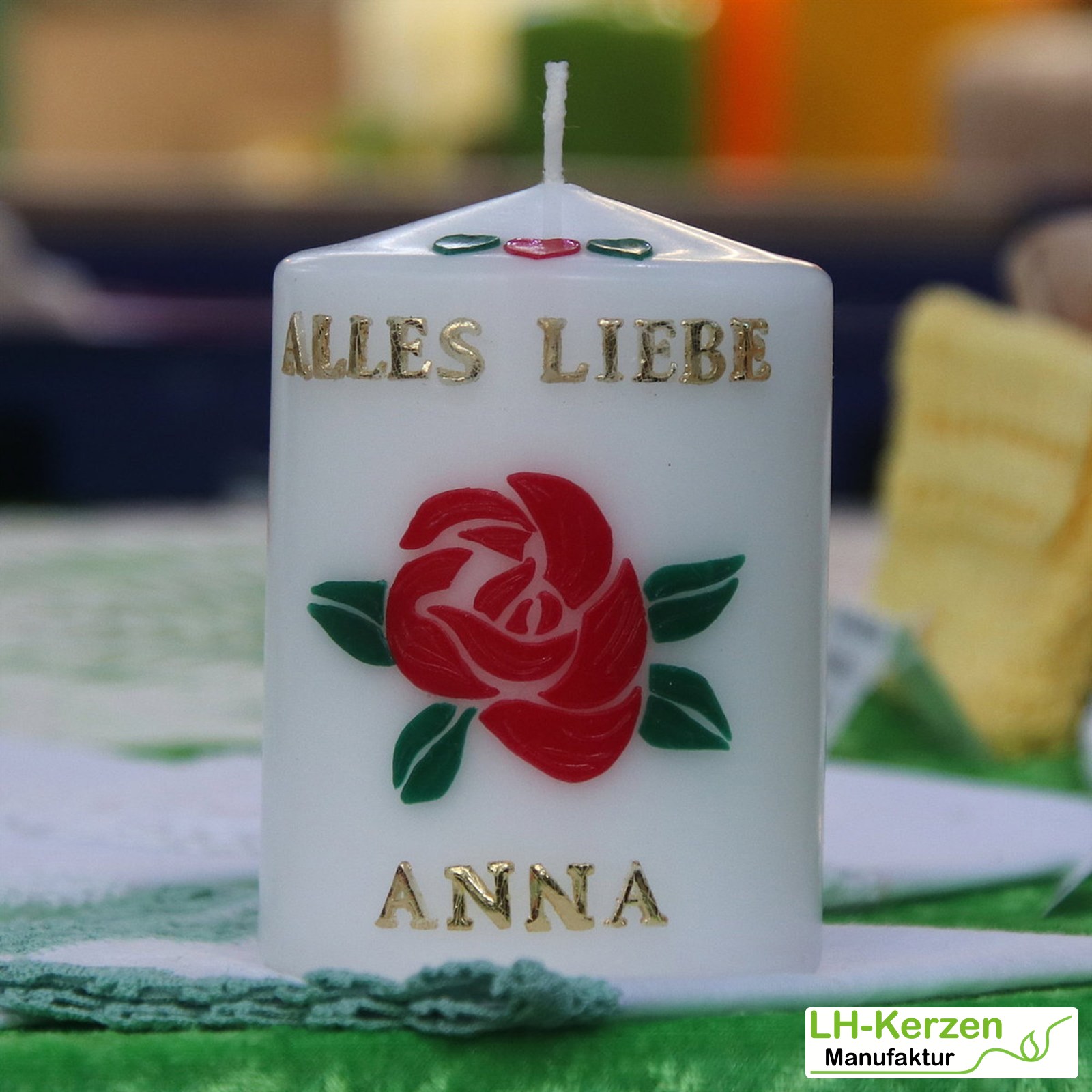 Beschriftete Kerze