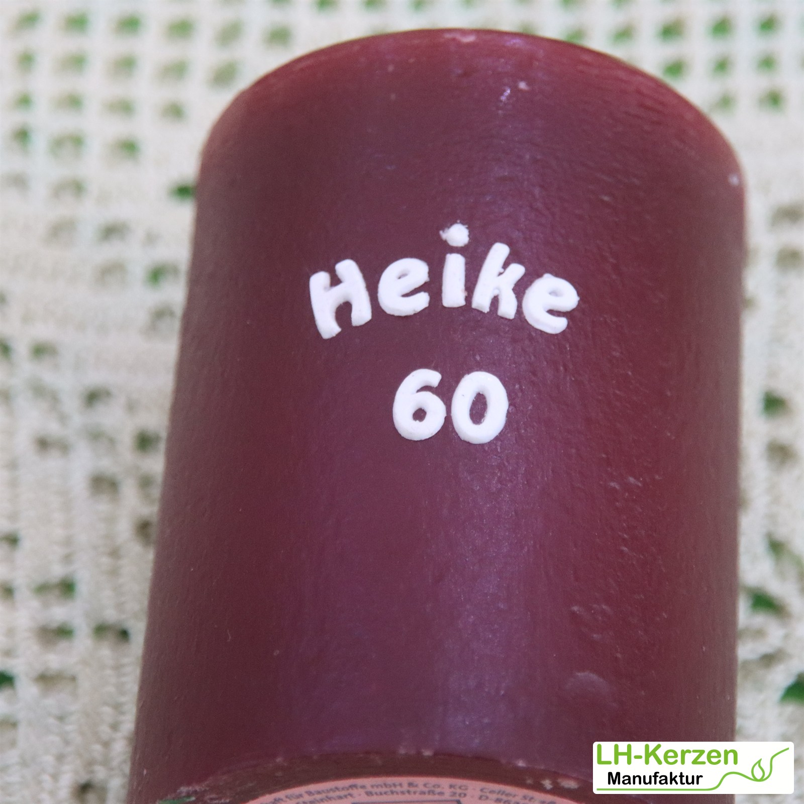Beschriftete Kerze