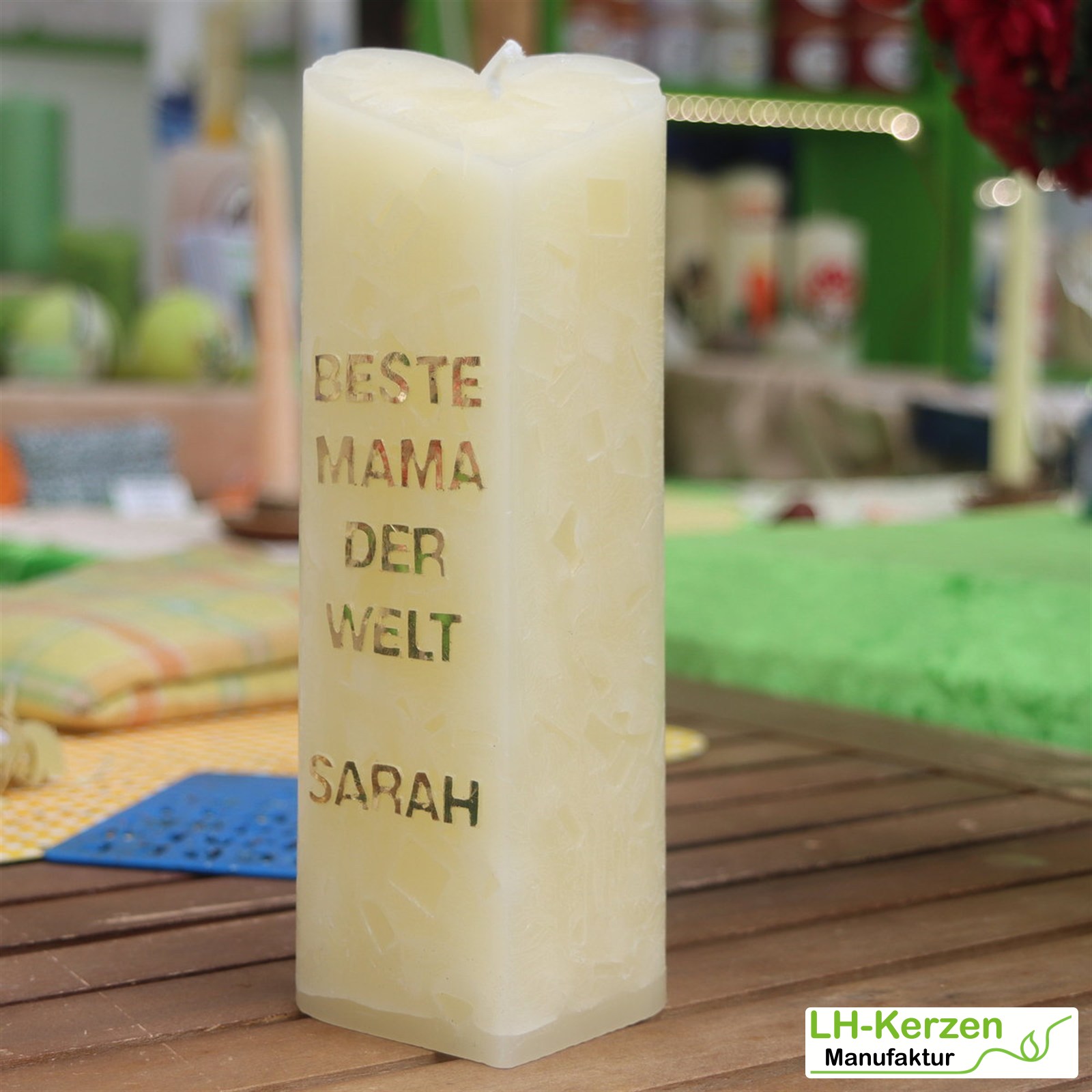 Beschriftete Kerze
