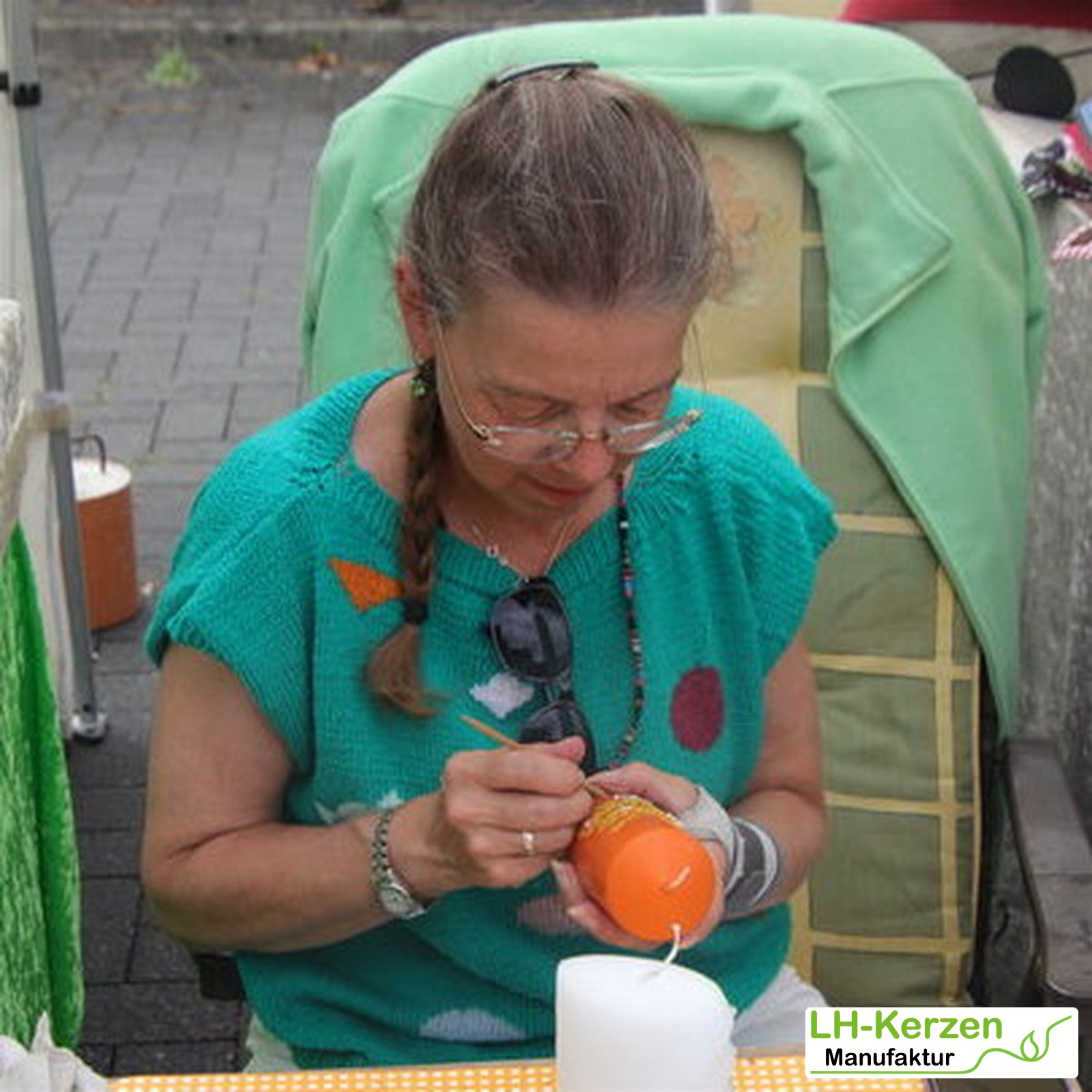 Beschriftete Kerze